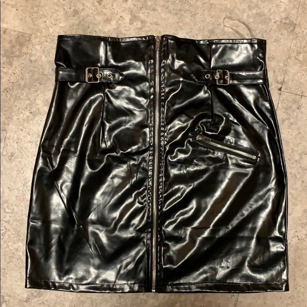 Faux Leather Skirt
